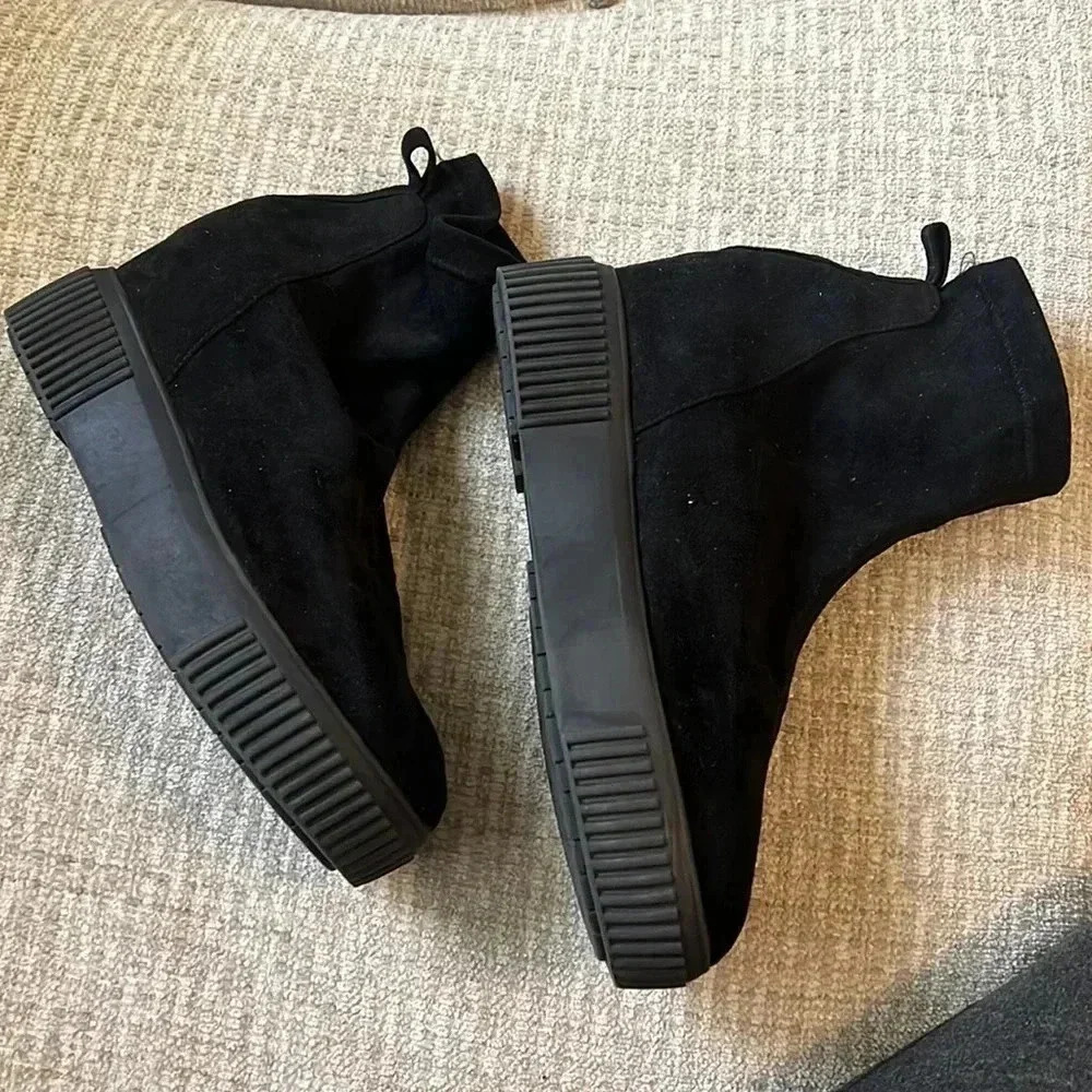 Steve Madden freshly platform sock booties black size 8.5 - Picture 4 of 7